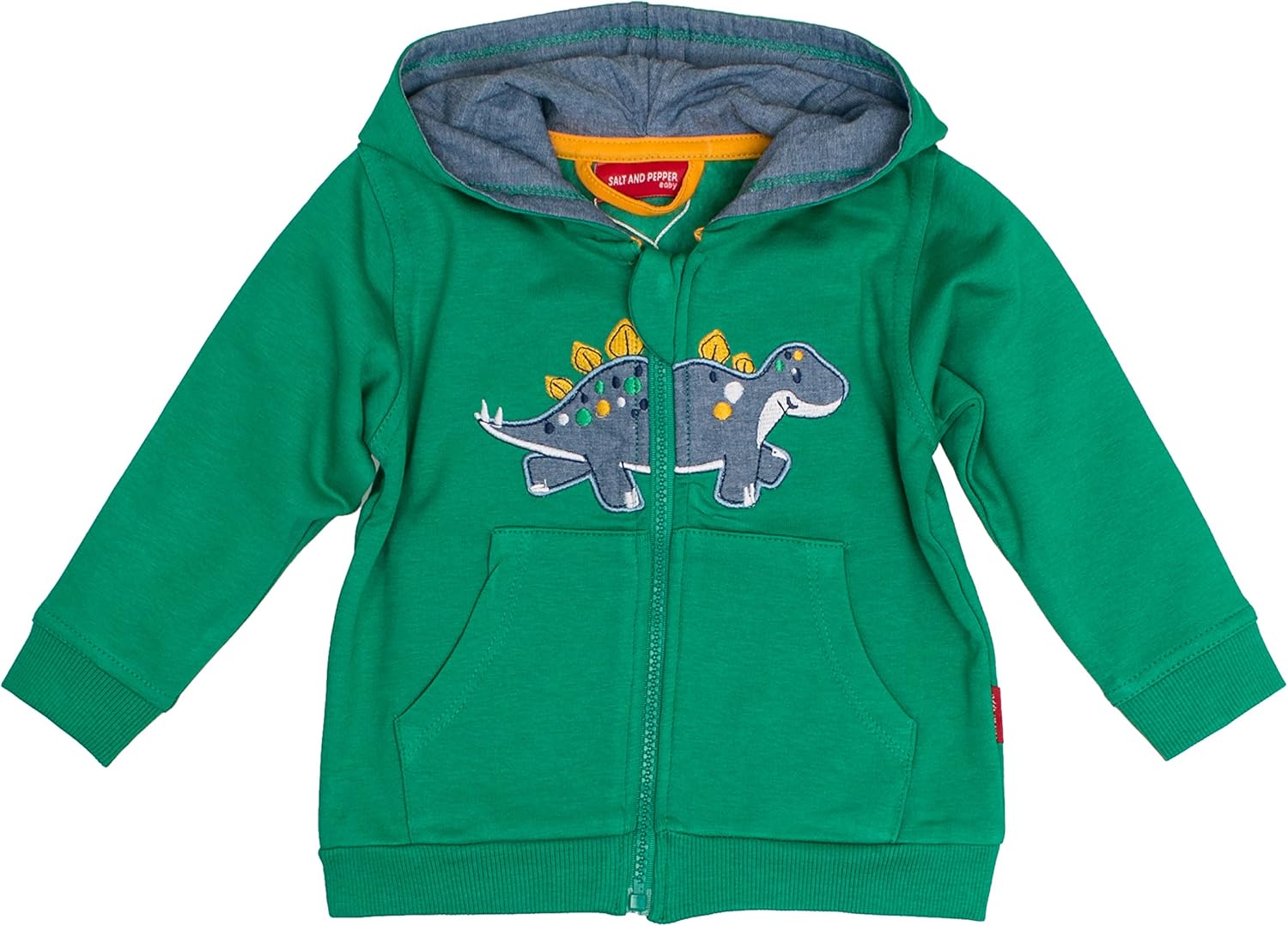 Salt & Pepper BabyJungen B Jacket Kap.Dino Jacke, Grün (Green Melange