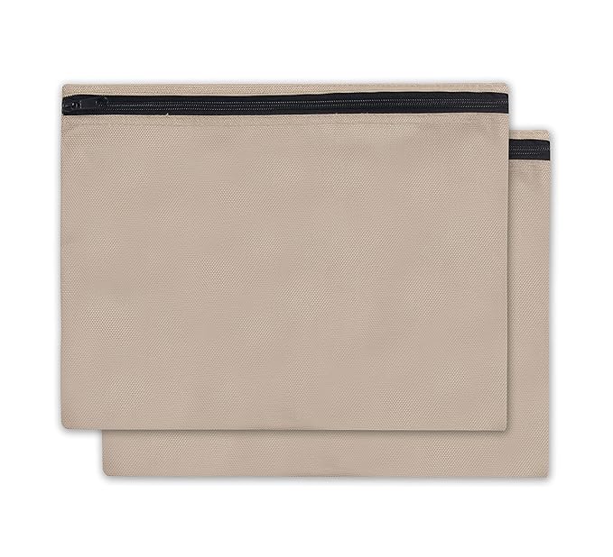 Extra Large All Purpose Zipper Bag 2 Pack Tan