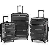 Samsonite Omni PC Hardside Expandable Luggage with Spinner Wheels, Black, 3-Piece Set (20/24/28)