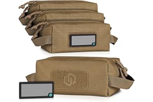 Savior Equipment Mag Buddy 2-Pack Tactical Pistol Mag Pouch Hold Up to 5 Standard Single/Double Stack Magazine, Handgun Magazine Organizer Holder Transportation Carrier, 4 of ID Patches Included