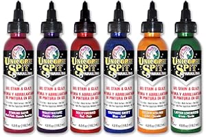 AONELAS Unicorn SPiT Sparkling - Gel Stain & Glaze - 4oz Sparkle Collection - Dolly Firebird, Golden Gosling, Lavish Lovebirds, Sapphire Swift, Starling Sasha, Violet Vulture