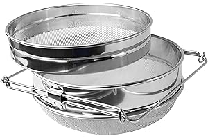 VIVO Honey Strainer Double Sieve Stainless Steel Beekeeping Equipment Filter