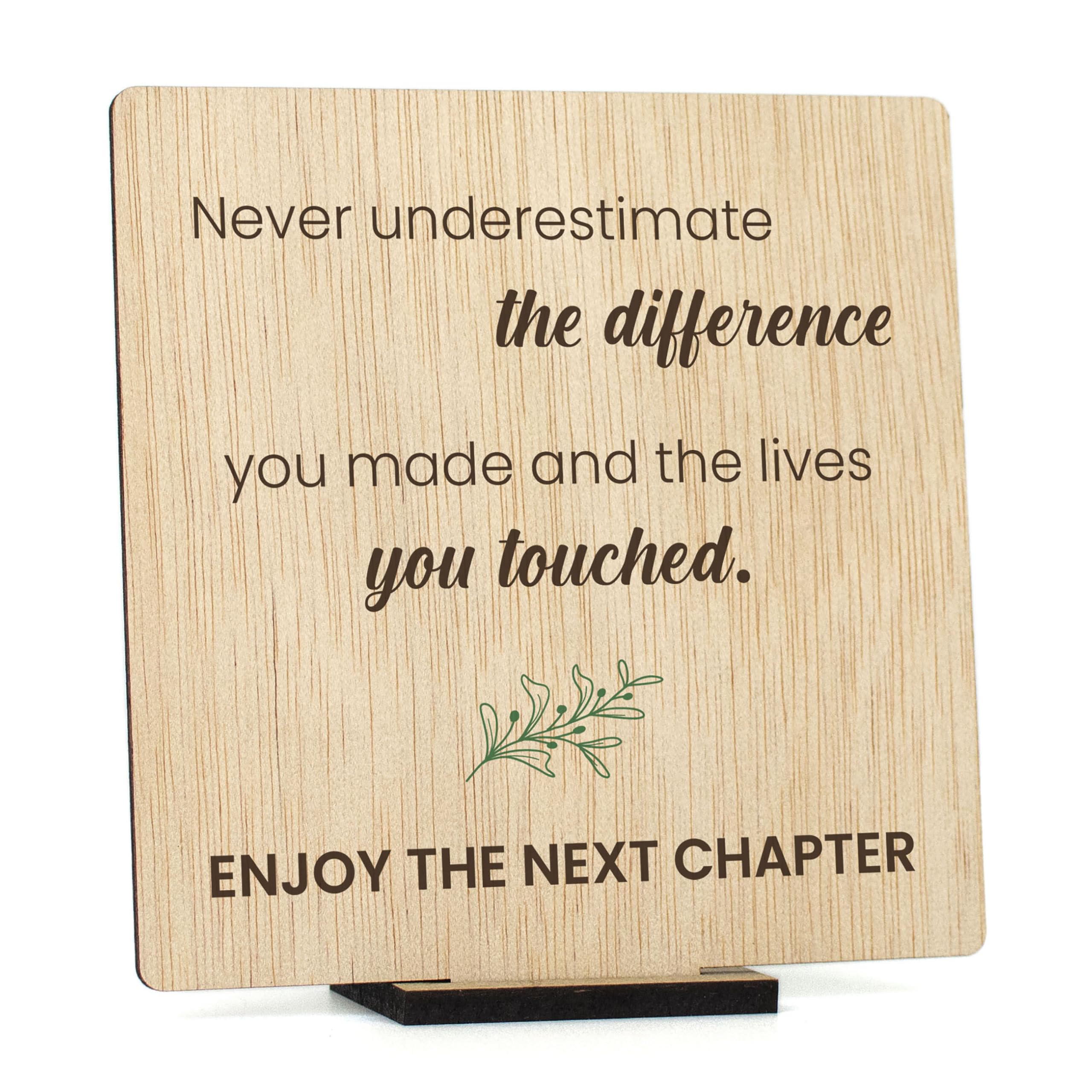 CONTRAXT Farewell Gift in Wood. Original Farewell Wooden Card for Coworkers Bosses Teachers Friends Leaving for New Job Graduation