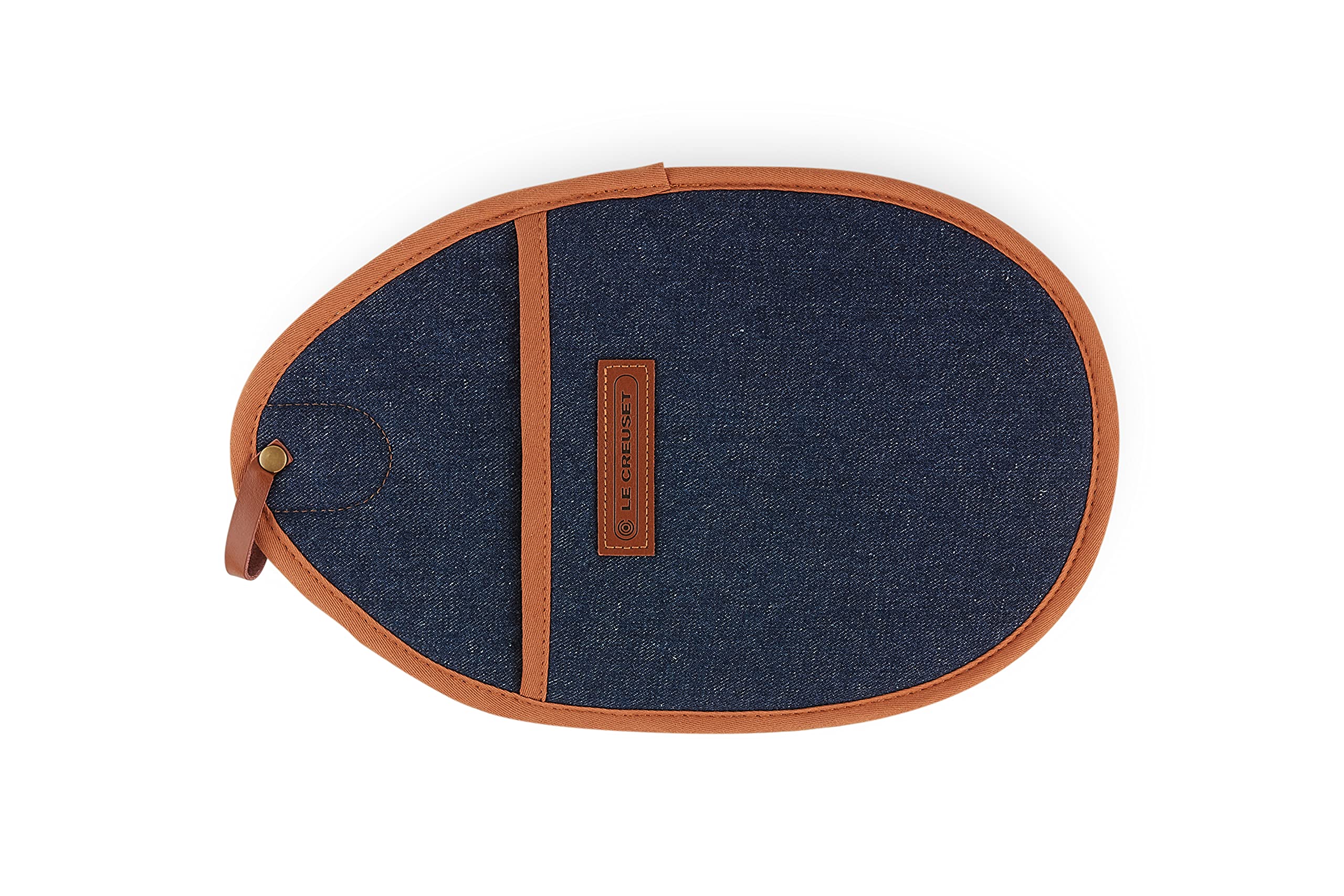 Le Creuset Pot Holder, 100 Percent cotton, 12.5 in / 32 cm long, Dark Blue Denim, 45200007760800