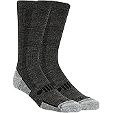 Jeep mens Wool Blend Trail Crew Socks - 2 Pair Pack - Breathable, Cushioned Comfort