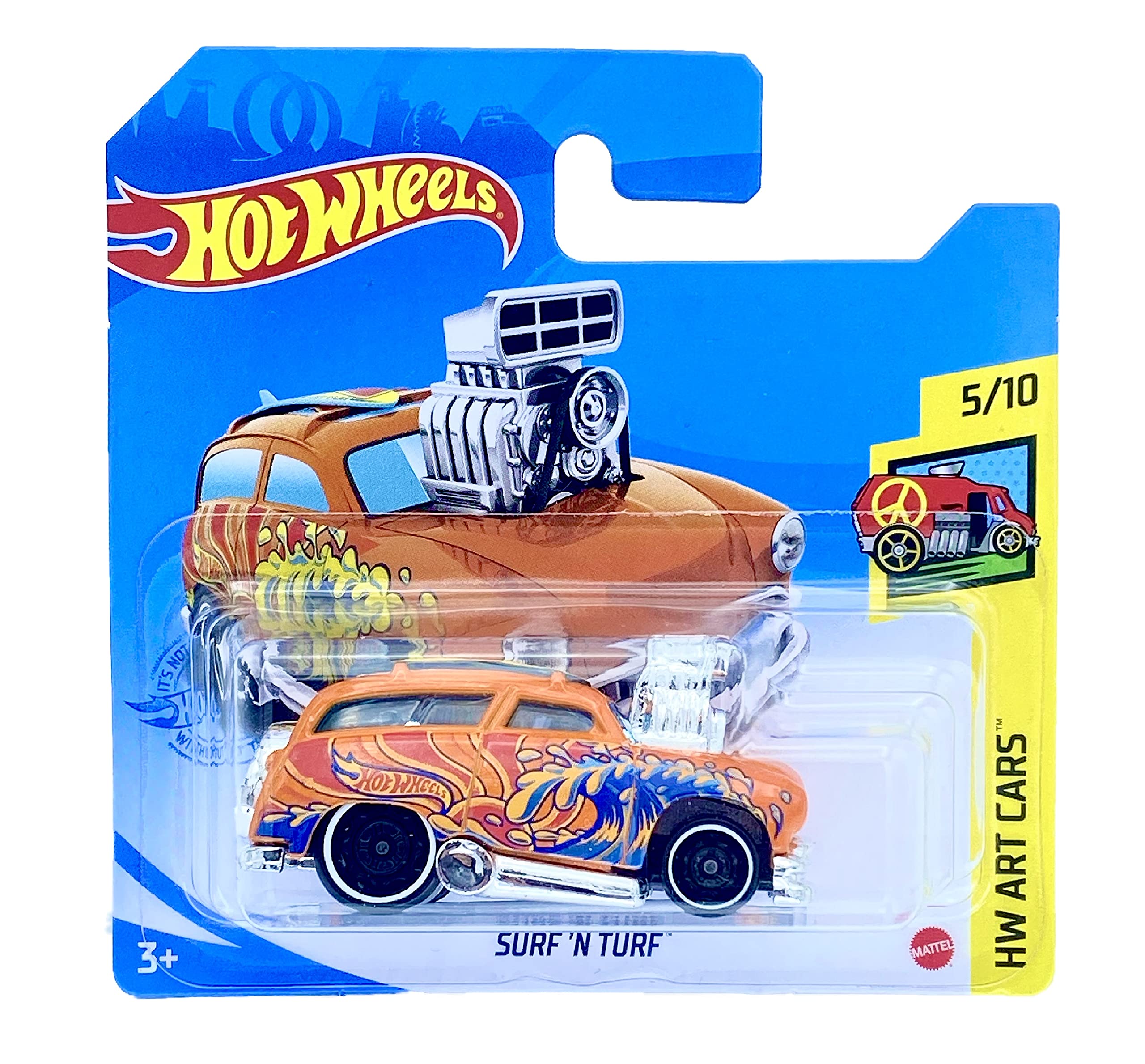 Hot Wheels Surf 'N Turf (Orange) 5/10 HW Art Cars 2021 - 66/250 (Short Card) GRY38