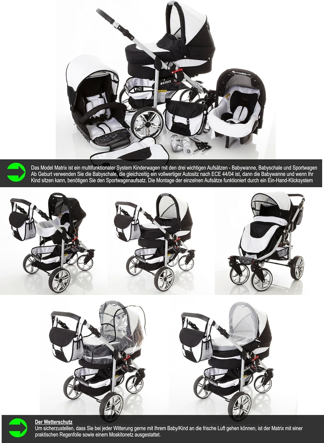 poussette matrix 2 3 en 1