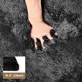 EHEYCIGA Fluffy Dog Crate Bed Medium 75x50x7.5cm Dark Grey view 3