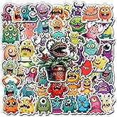 WESILY Pack 50 PCS Monster Stickers Cartoon Cute Waterproof Vinyl Decals Decorative Laptop Luggage Water Bottle Phone Case Tablet Notebook Party Favors