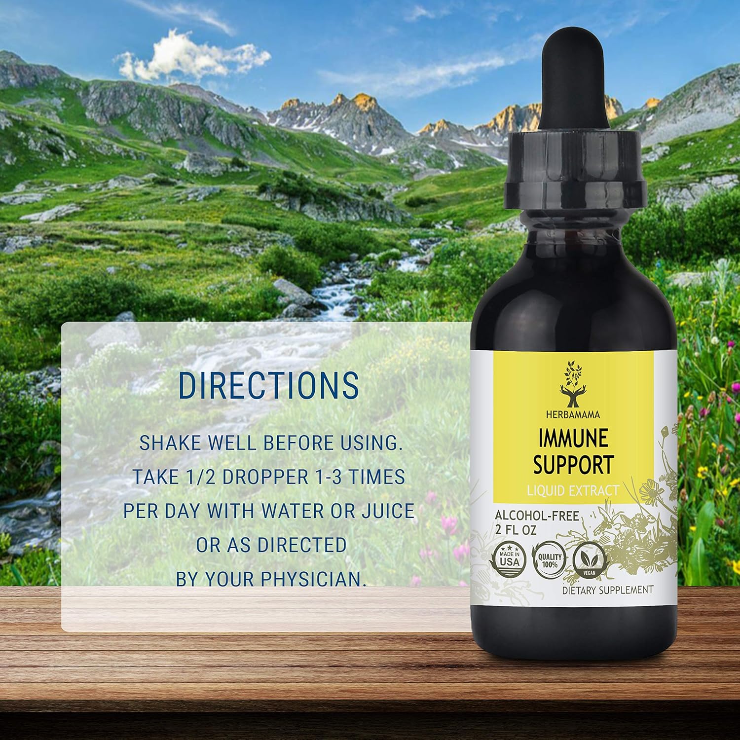 Immune Support Liquid Extract 2 fl oz | All-Natural Dietary Supplement | Herbal Formula | Strengthens The Immune System | Echinacea, Elderberry, Goldenseal, Ginger: Health & Personal Care