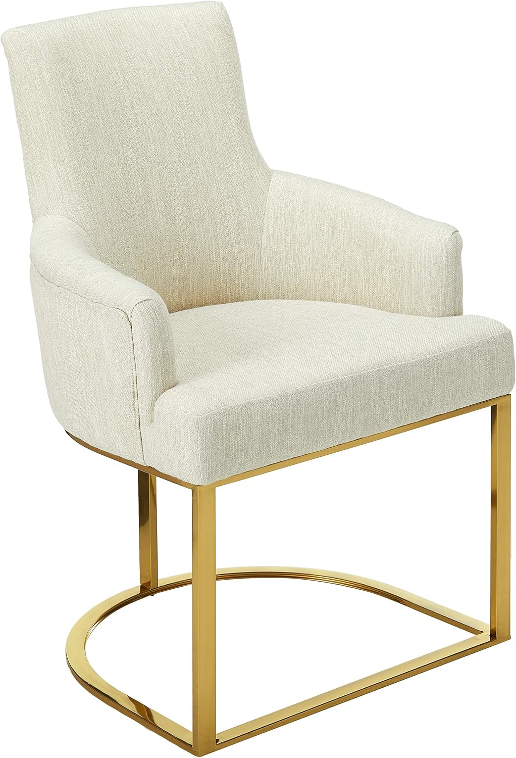 Christopher Knight Home Eric MacMillan Modern Glam Fabric Chair, Beige