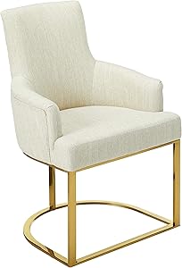 Christopher Knight Home Eric MacMillan Modern Glam Fabric Chair, Beige