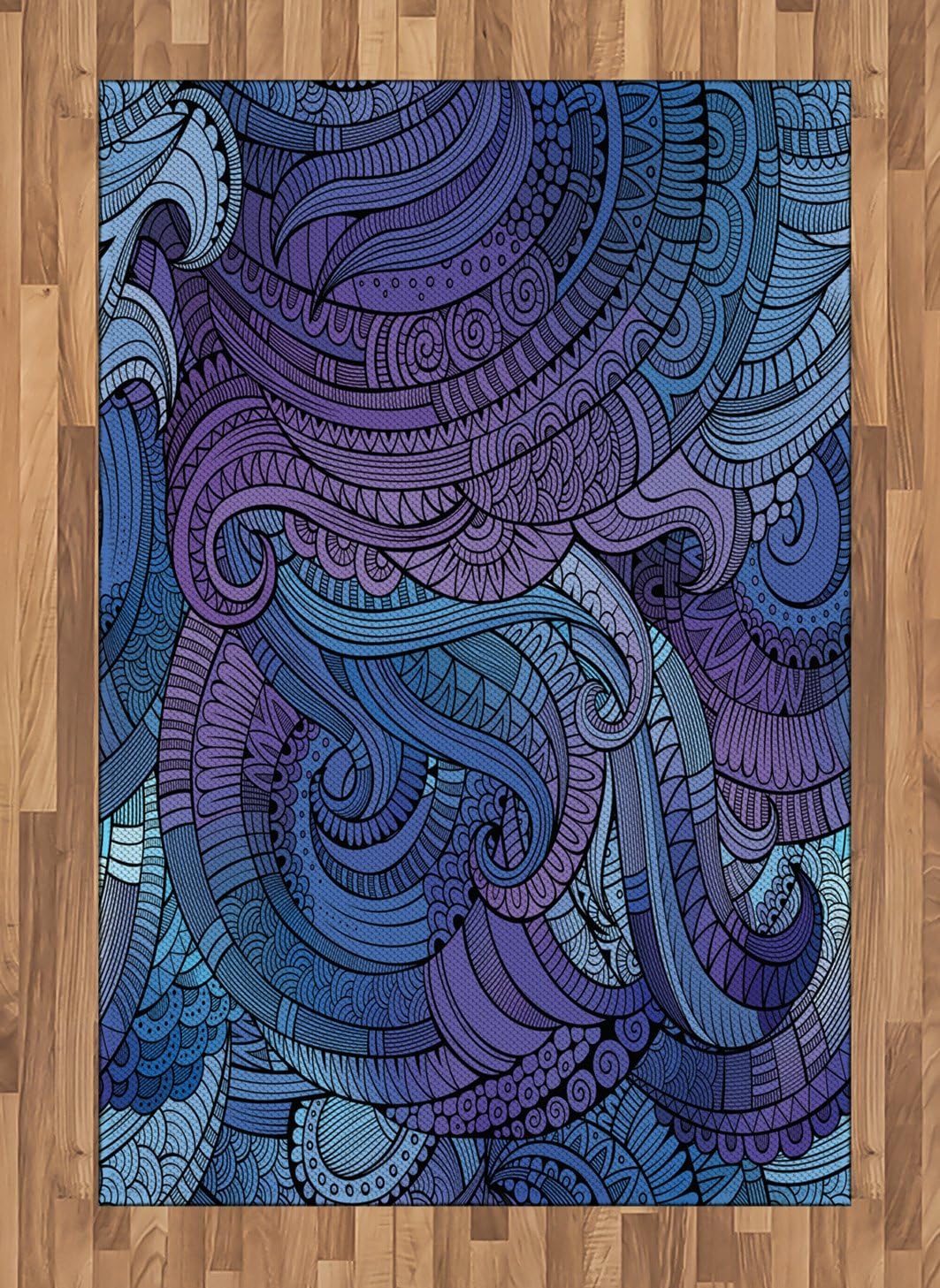 Ambesonne Alfombra de área Abstracta, Inspirada en el océano, diseño de