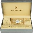 Coffret Cadeau Montre Femme + Bijoux - Collier, Bague, Boucles D'oreilles, Bracelet - Mouvement Quartz - 14