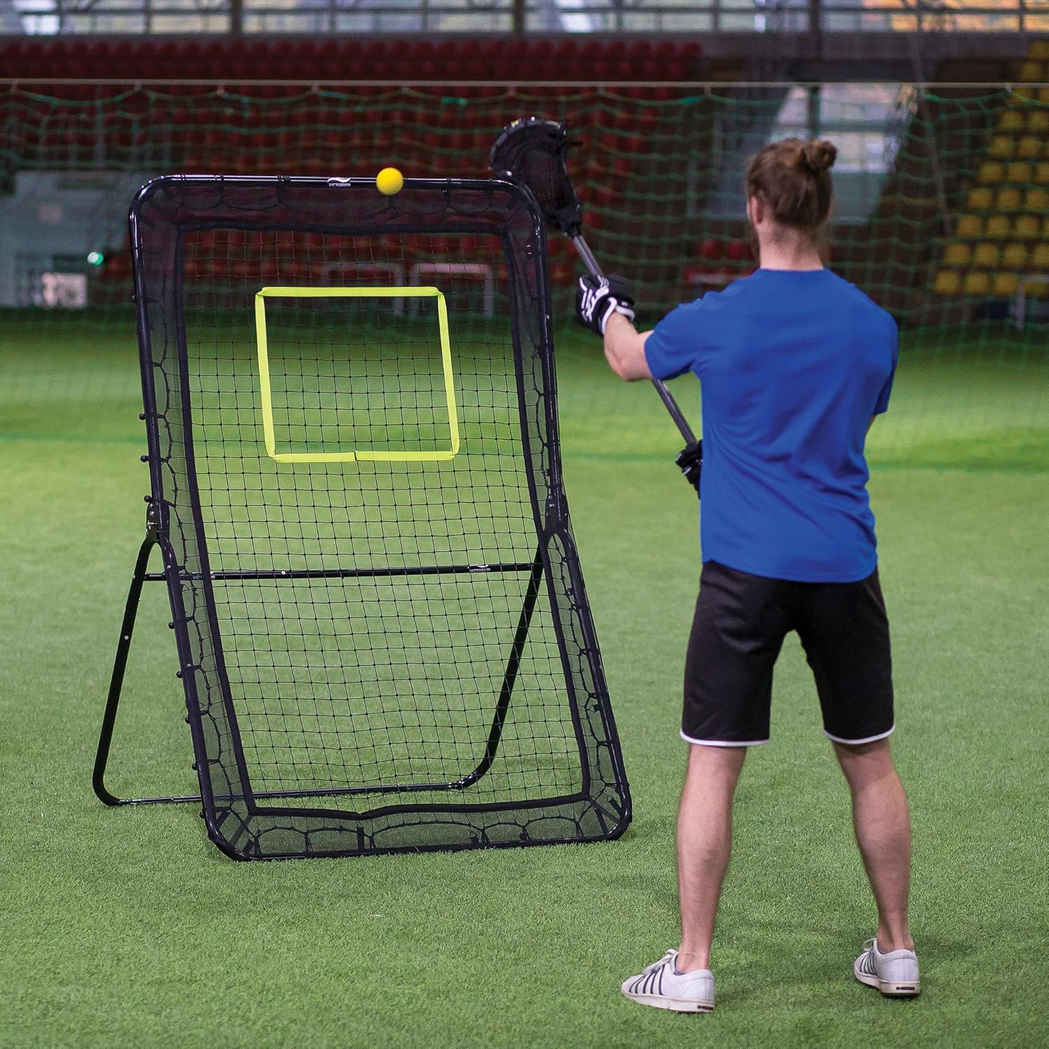Victorem Lacrosse Rebounder - Bounce Back, Pitch Back Rebounder for Lacrosse, Baseball and Softball Training with Extra Net : Sports & Outdoors