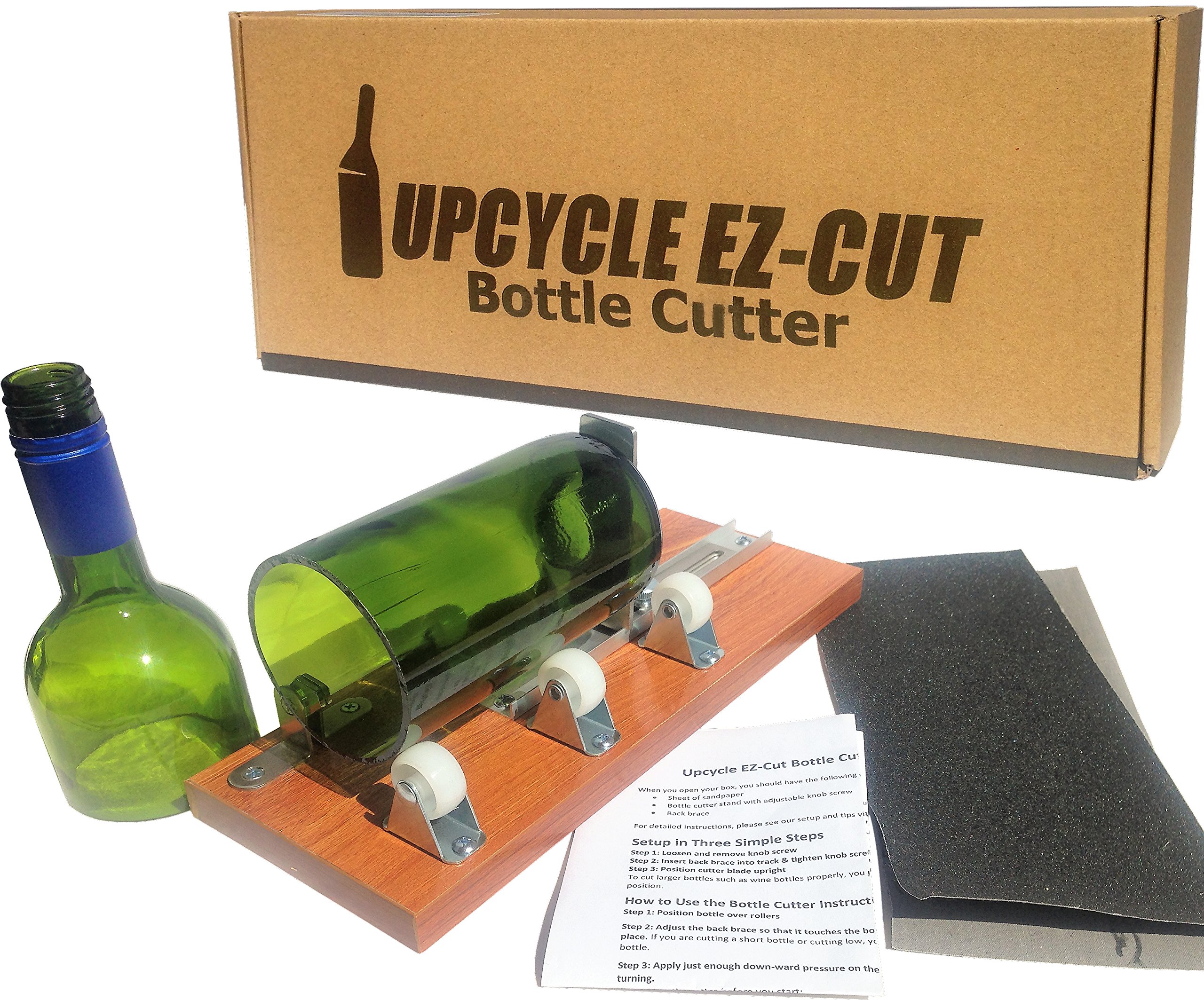 Bottle Cutter Kit to Make Glasses from Wine/Beer Bottles + Edge Sanding