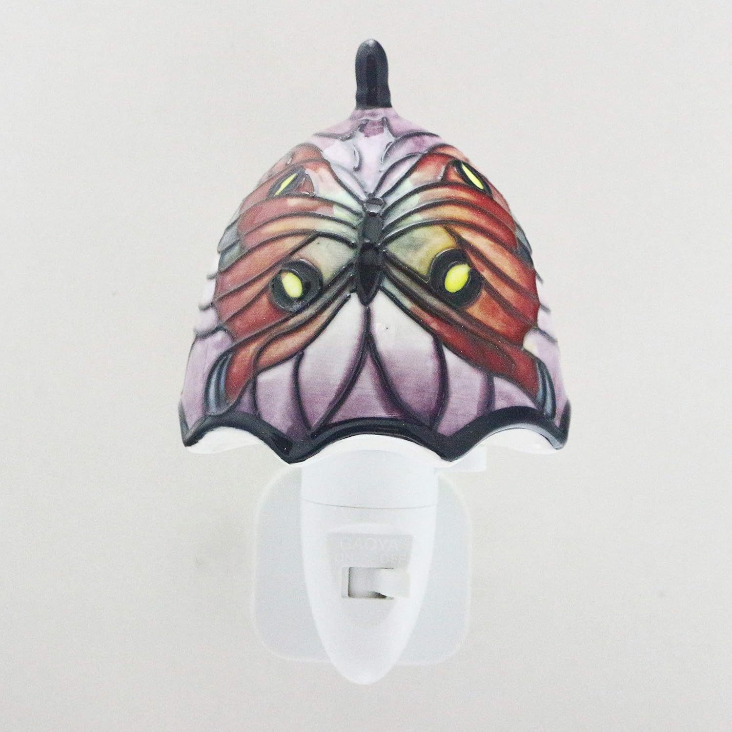Old Tupton Ware - LED Night Light - Tiffany Butterfly Design, Multicolored