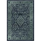Maples Rugs Georgina Traditional Area Rug – Made in USA – Washable, Non Slip Indoor Carpet for Entryway, Foyer, Kitchen, and 