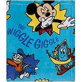 NoJo Disney Mickey Mouse Funhouse Crew Blue, Red and Yellow, Funny, and Donald Duck Laugh It Up Super Soft Toddler Blanket