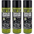 U-POL Raptor 1K Truck Bed Coating Aerosols - Black - 3 Pack