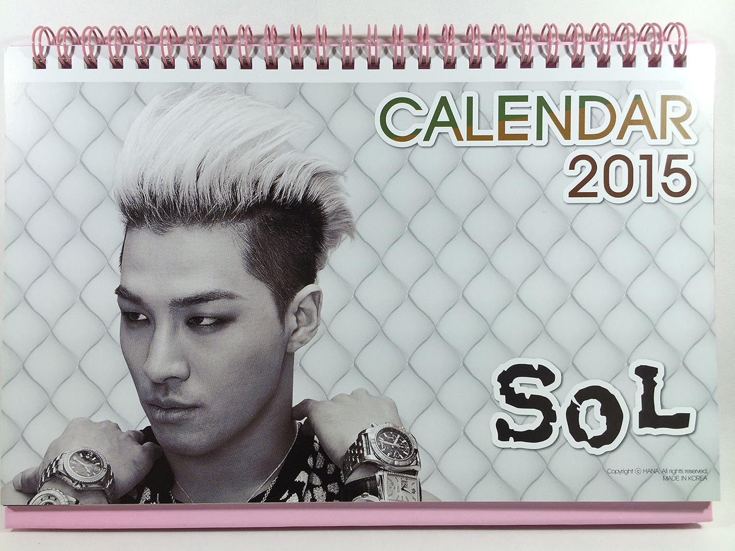 Amazon Sol Taeyang ソル テヤン Bigbang ２０１５年 ２０１６年 卓上カレンダー ステッカーシールセット K Pop 韓国製 文房具 オフィス用品 文房具 オフィス用品