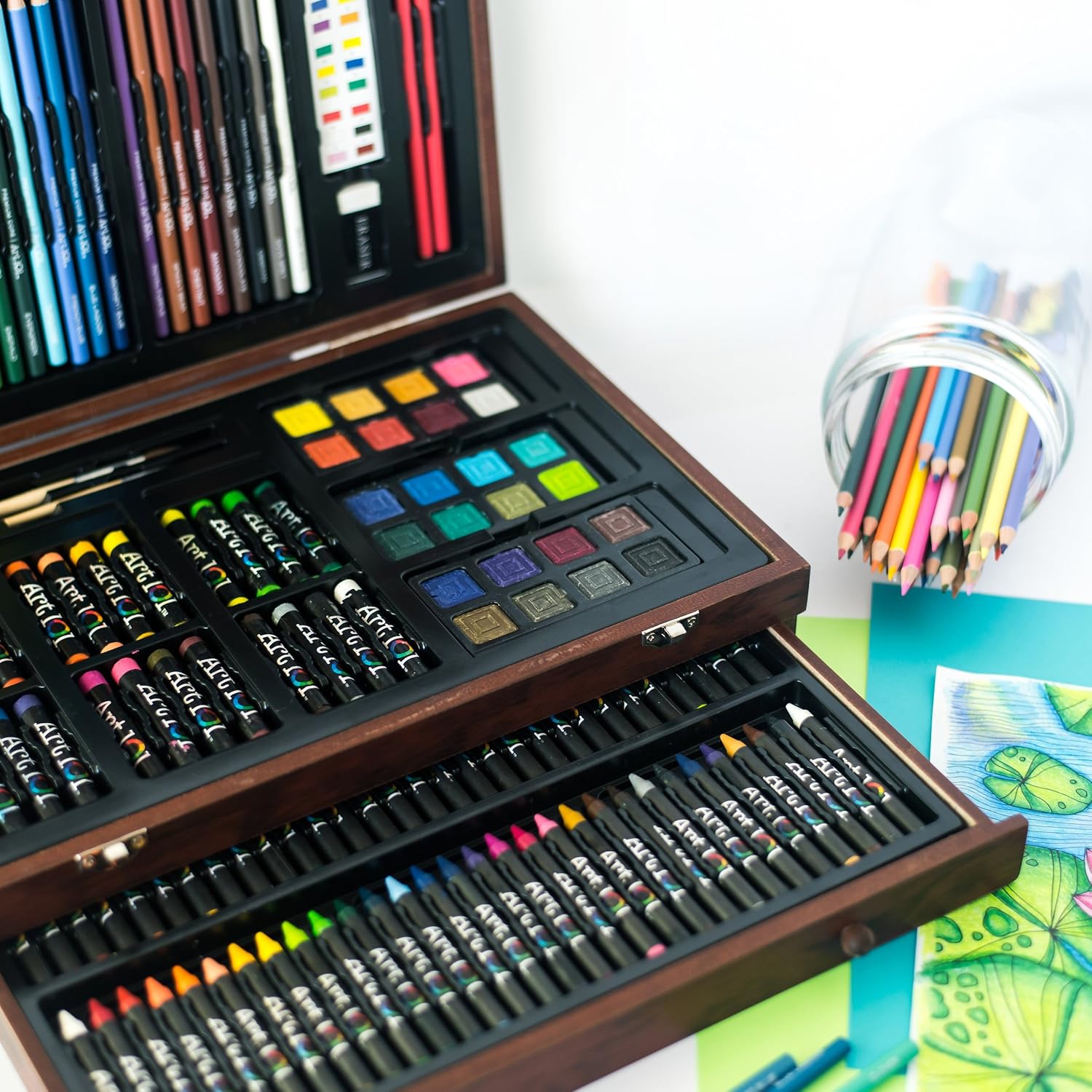 Art 101 142-Piece Wood Art Set  Exclusive: Toys & Games