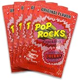 UpTop Treats Cherry POP ROCKS&reg; Candy | Includes 4 Individual Retro Packs of Flavored Mini Rock Popping Candies