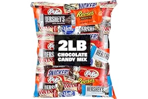 THE HAMPTON POPCORN COMPANY Chocolate Candy Variety Pack, 2lb Bulk Chocolate Candies, Pinata Candy, Individually Wrapped Fun Size Bars
