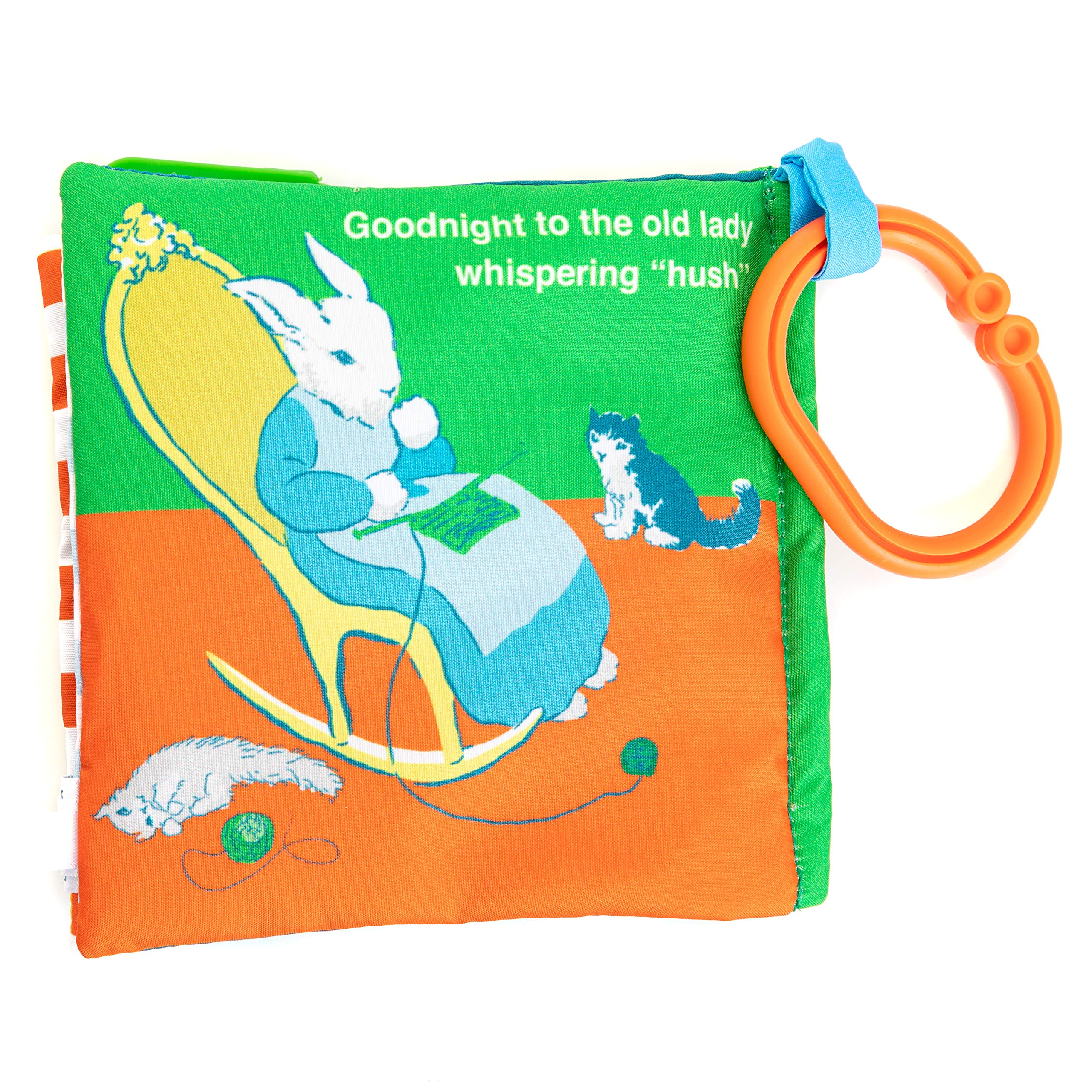 KIDS PREFERRED Goodnight Moon Soft Book with On The Go Clip, 5 Inches