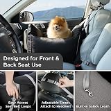 LE SURE Lesure Dog Car Seat Medium Waterproof Booster Seat with Storage view 2