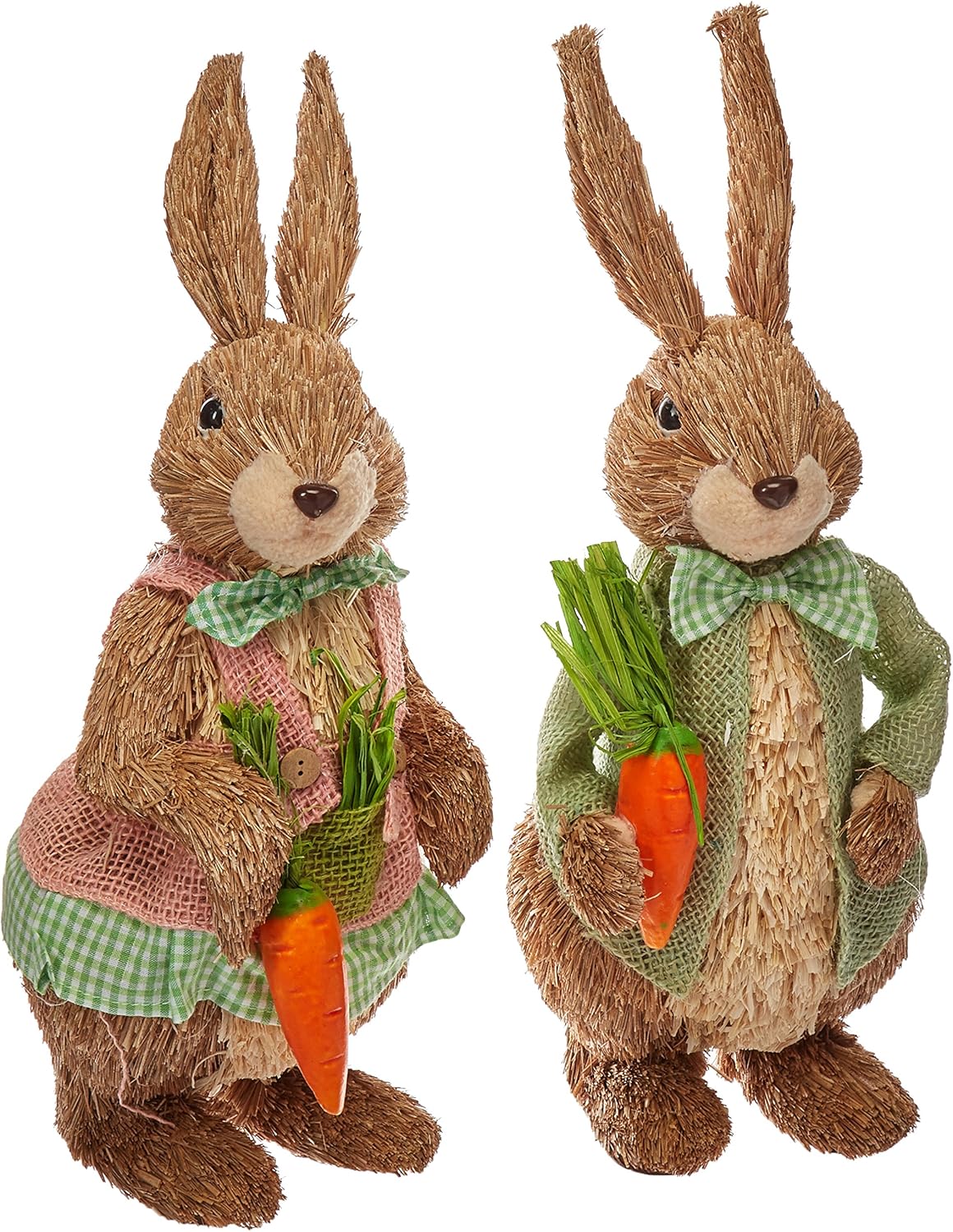 Easter Decor 16" Sisal Bunny Couple Boy and Girl Amazon.co.uk Kitchen