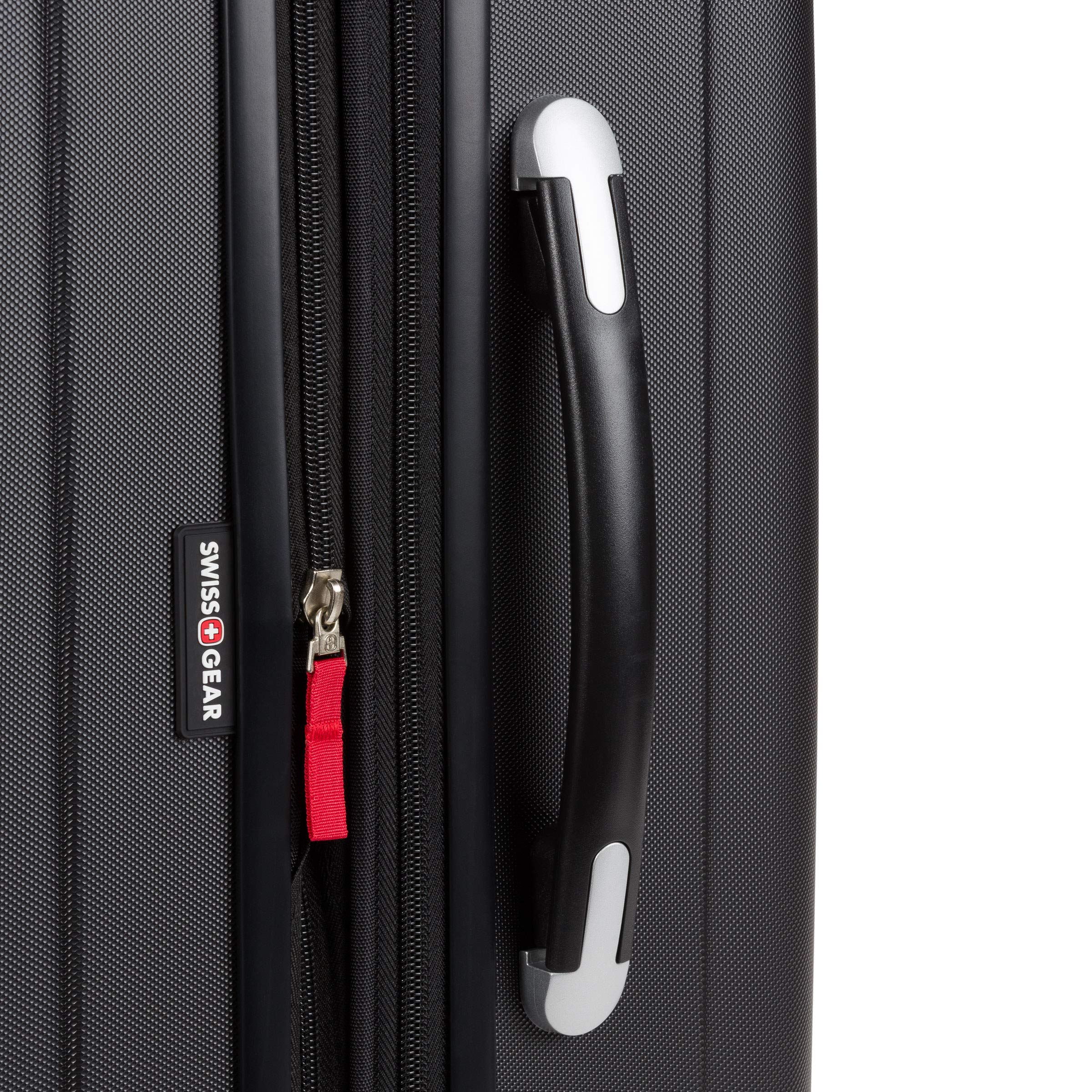 SwissGear 7585 Hardside Expandable Luggage with Spinner Wheels, Black, Checked-Medium 23-Inch