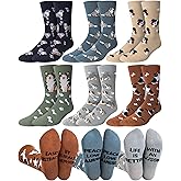 Cuffbow 6 Pairs German Australian Shepherd Socks for Men Funny Cotton Dog Crew Socks Shepherd Dog Lovers Gifts for Valentine