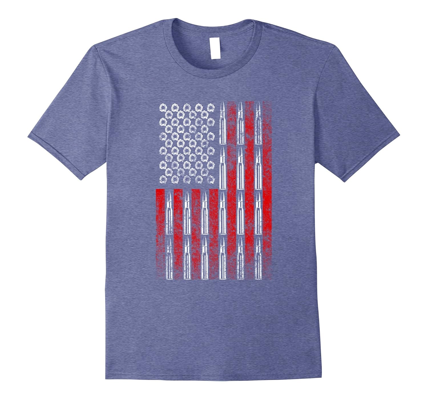 Simple Design Rifle Bullets American Flag Gun Rights T-Shirt-CL – Colamaga