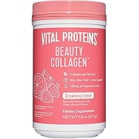 Vital Proteins Beauty Collagen Peptides Powder Supplement for Women, 120mg of Hyaluronic Acid - 15g of Collagen Per Serving -