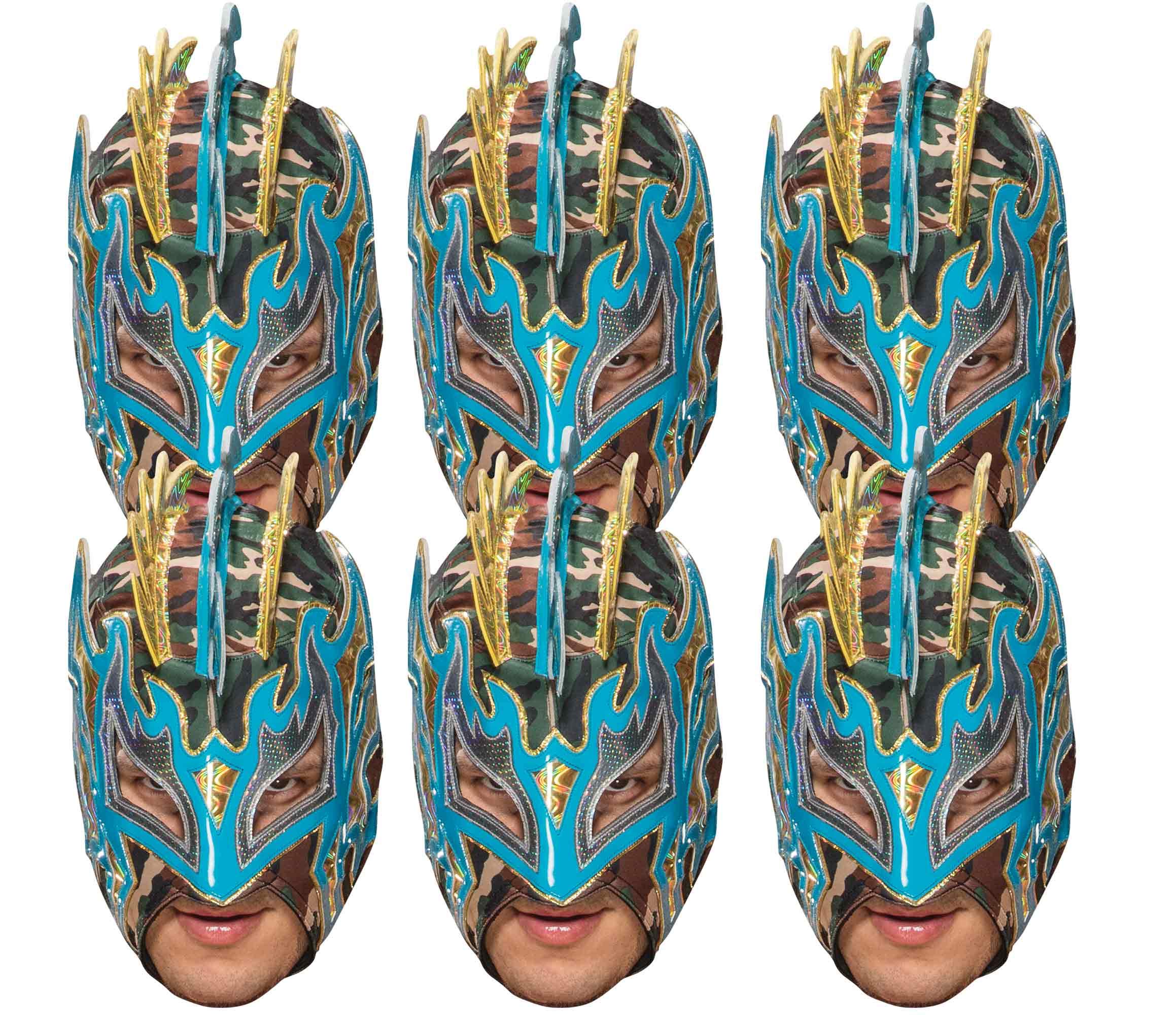 SMP419 Kalisto WWE Masks 6 Pack of Wrestling Masks Great Fun for Family, Friends and Fans — image 1