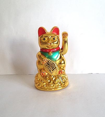 Tej Gifts - Feng Shui Waving Cat Maneki Neko Lucky Cat Small