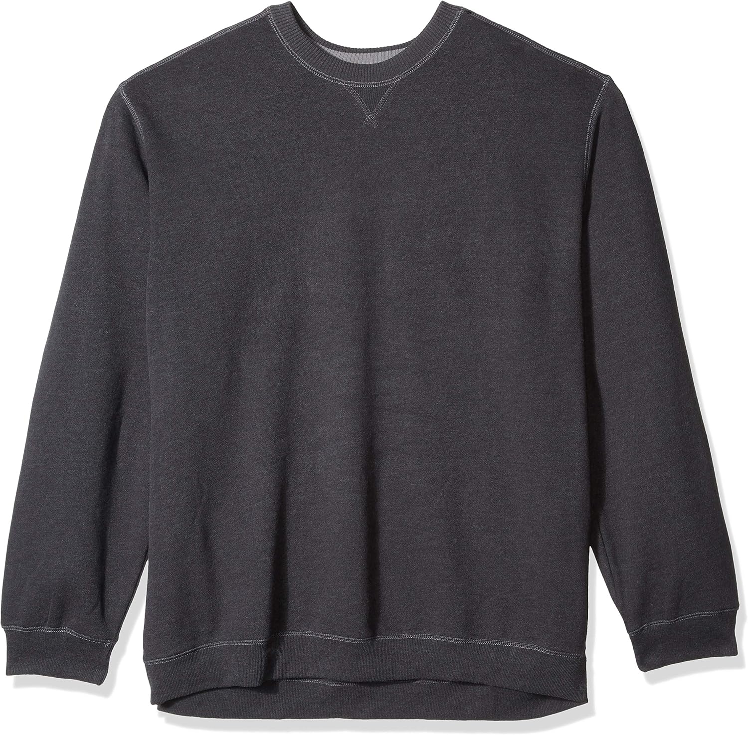 G.H. Bass & Co. Men's Big and Tall Mountain Fleece Long Sleeve Sueded Fleece Crewneck: Clothing