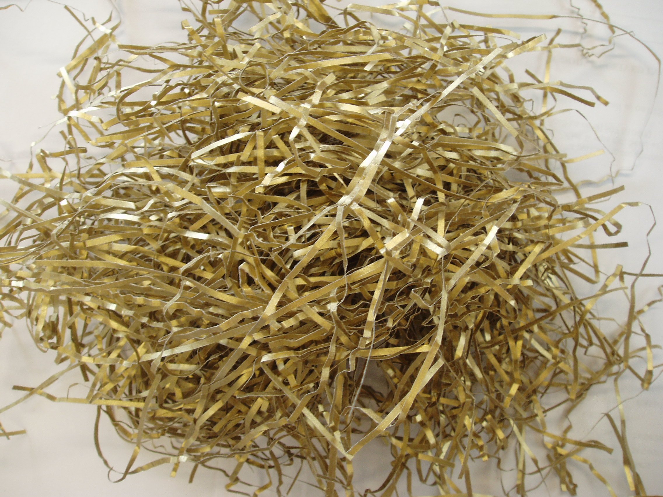 Shredded Kraft Paper Ideal For Hamper Gift Packaging Packing - Various Sizes & Colour (1kg, Metallic Gold)