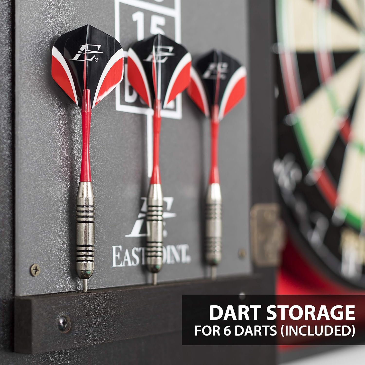 EastPoint Sports Belmont Bristle Dartboard and Cabinet Set - Features Easy Assembly - Complete with All Accessories : Sports & Outdoors