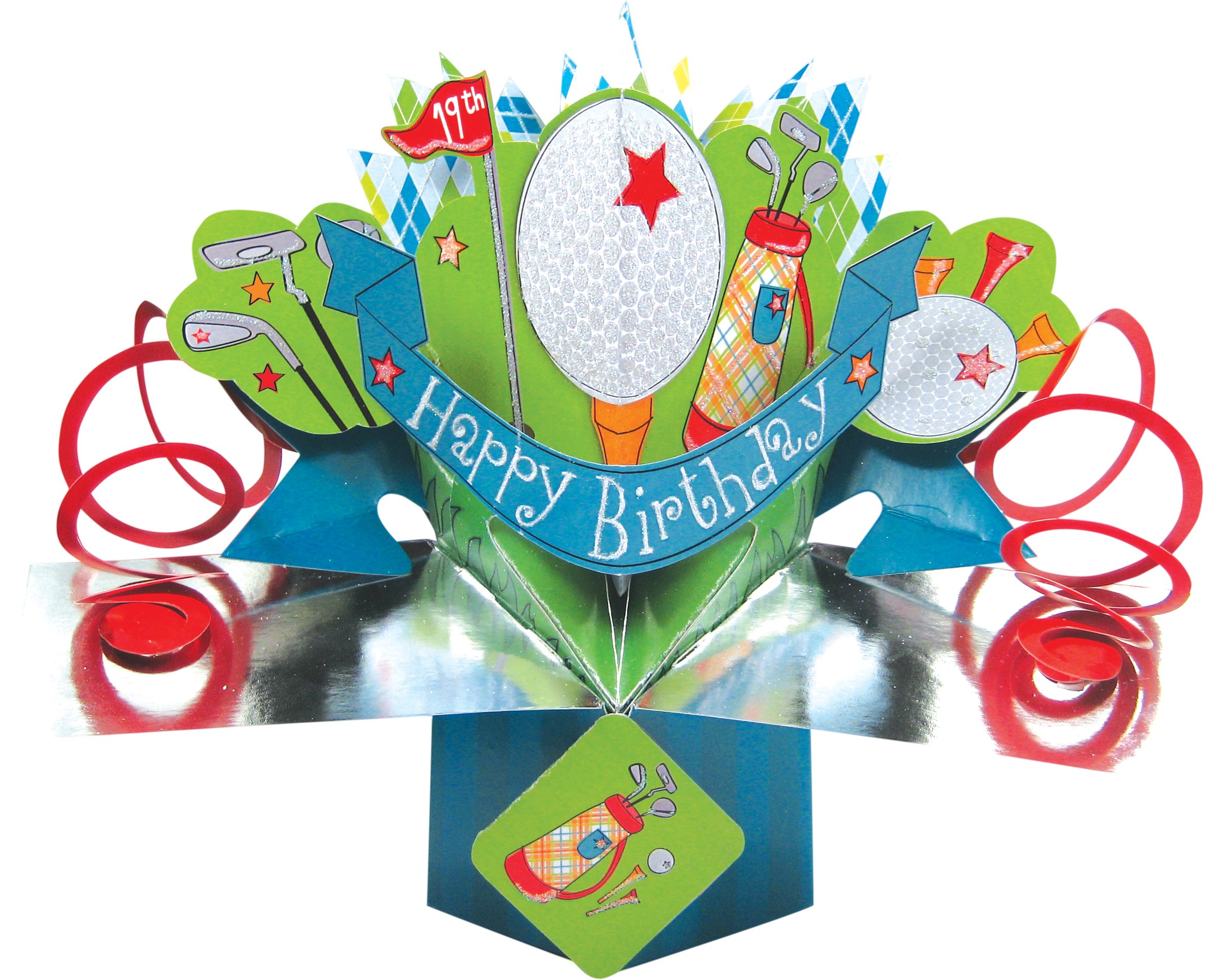 Second Nature Golf Birthday Pop Up Greeting Card - POP073