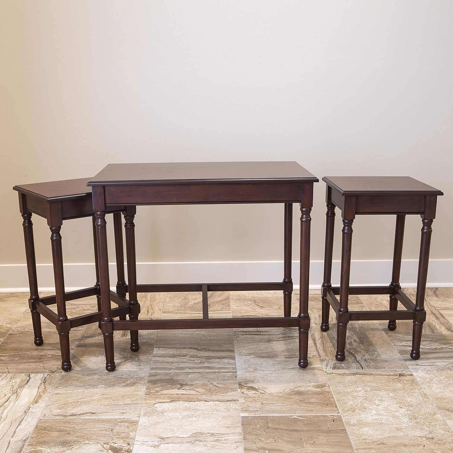 Decor Therapy Nesting Tables, Aged Cherry: Furniture & Decor