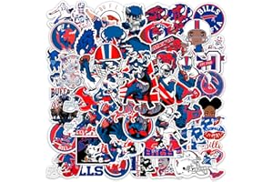 70PCS Buffalo Stickers Pack - New York Football & Rugby Decals for Water Bottles, Laptops, Cars, Helmets & Scrapbooks - Water