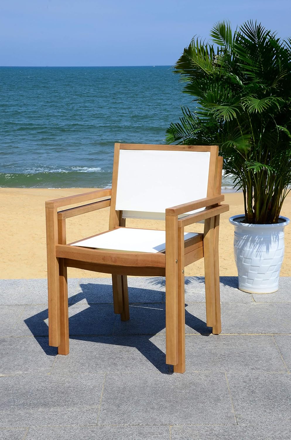 safavieh teak set on Patio Furniture Sets Safavieh Pat7041a Collection Chante Teak 35 4 Round Table 5 Piece Outdoor Dining Set Dining Sets