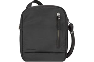 Travelon unisex-adult Anti Theft Urban Small Crossbody Bag, Black, One Size