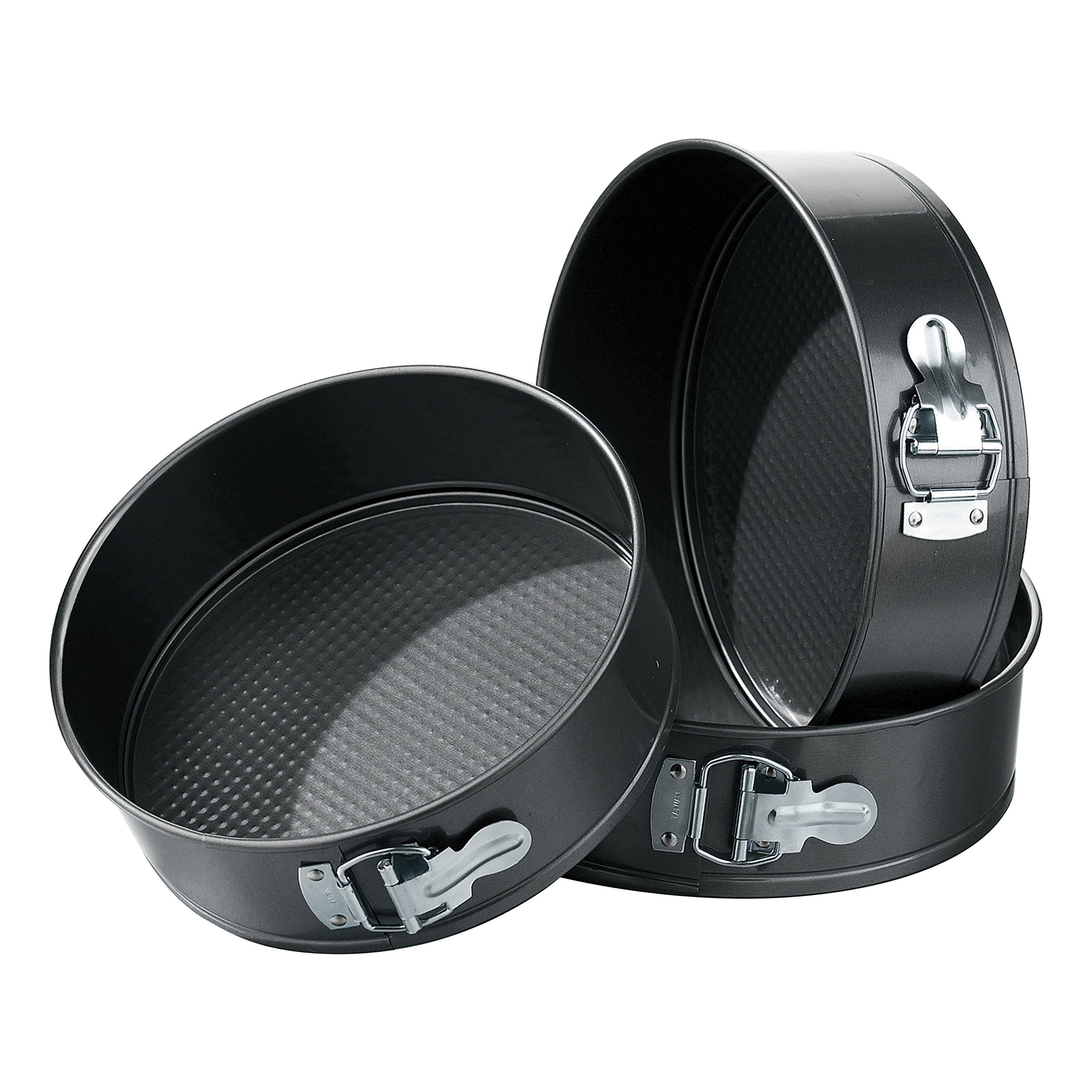 Premier Housewares Spring Form Ensemble 3 Pièces De Moule à Gâteau -Moules à Cake- Moule à Quiches – Antiadhésif -Acier au Carbone