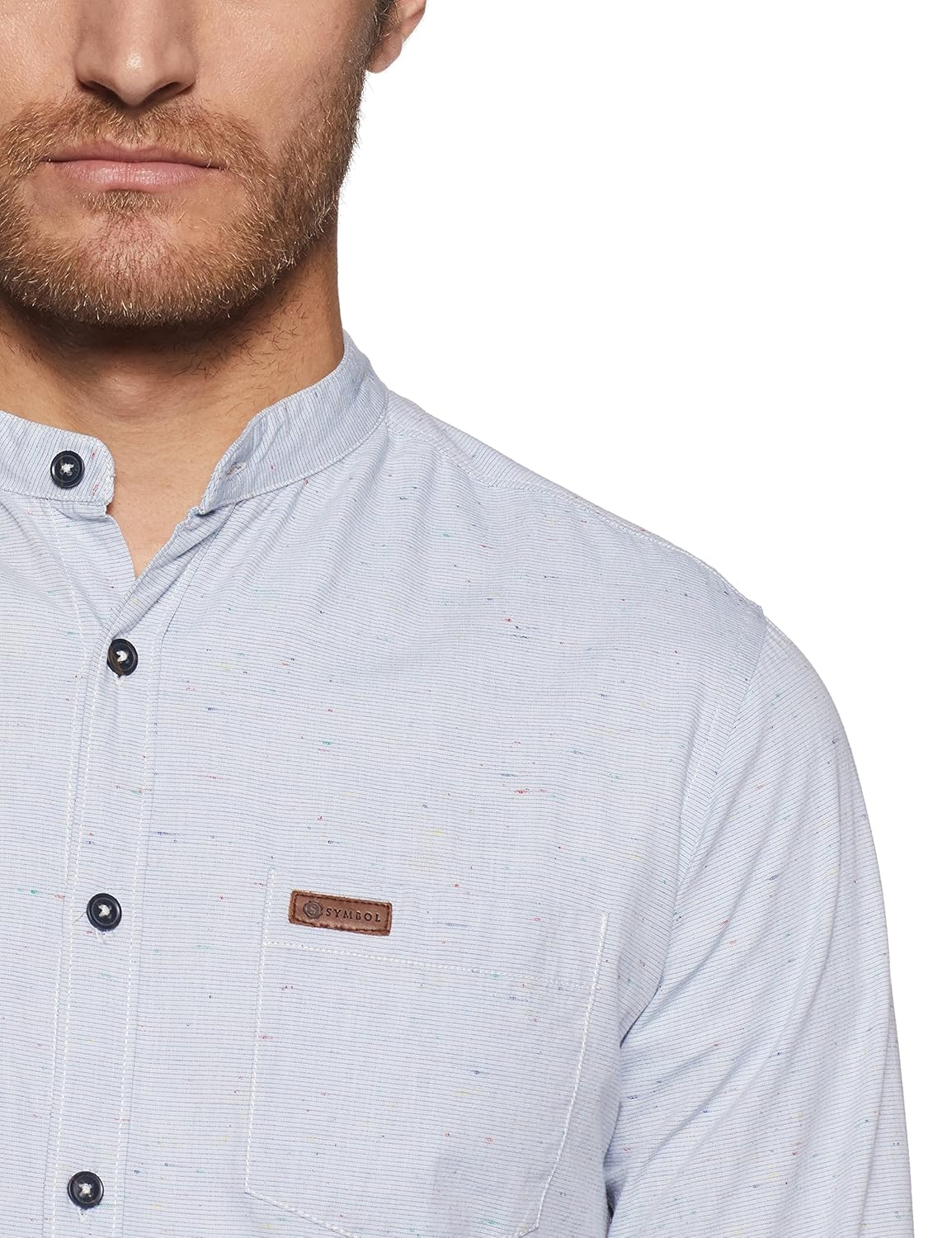 symbol amazon brand men's slim fit casual shirt