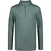 Izod Boys Long Sleeve Feeder Stripe Quarter Zip Pullover, Lightweight