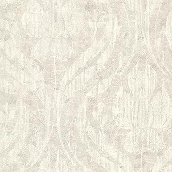 Kenneth James 672 20034 Carrara Textured Damask Wallpaper Light