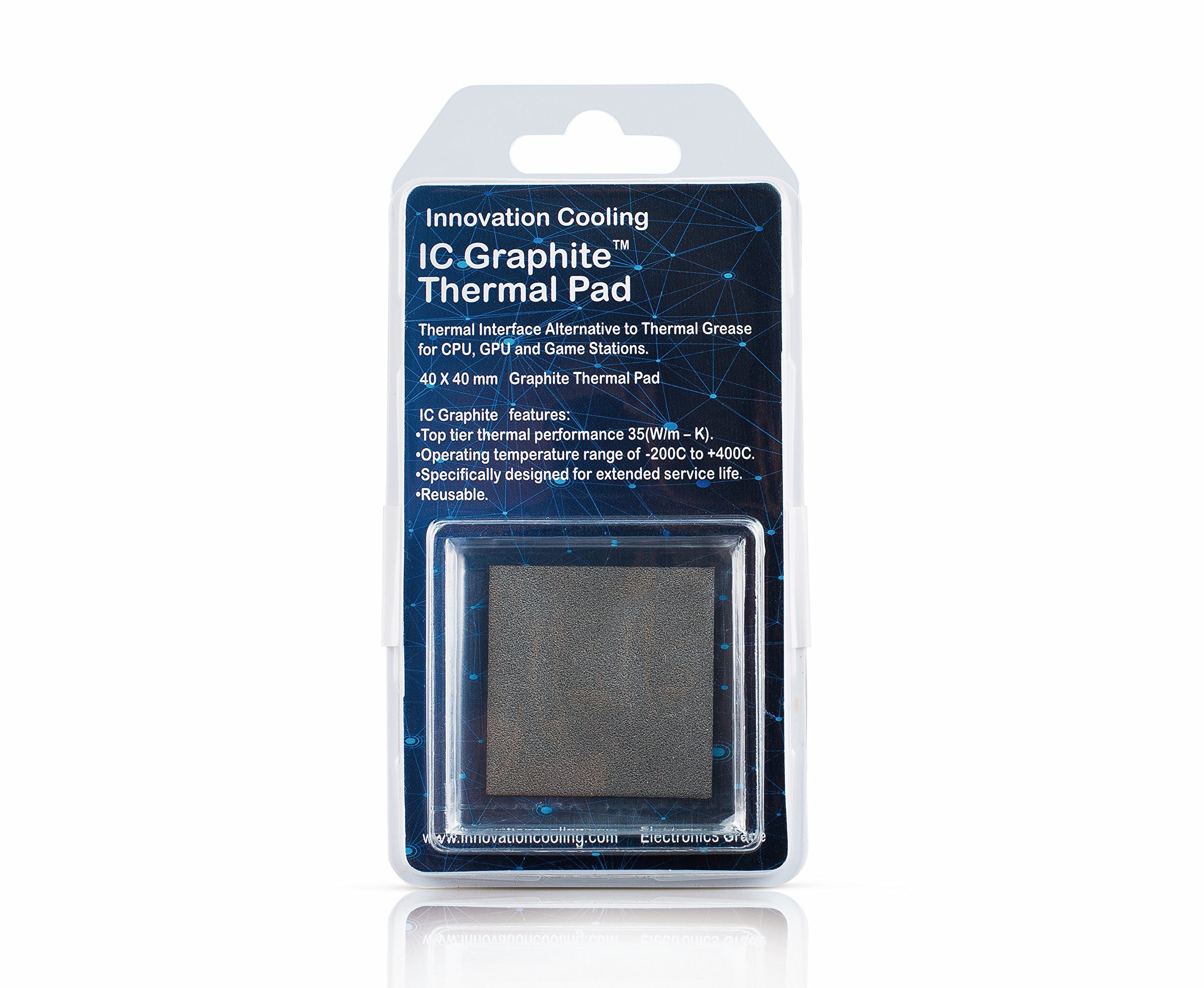 IC Graphite ThermaInnovation Cooling Graphite Thermal Pad - Alternative To Thermal Paste/Grease (40 X 40mm)